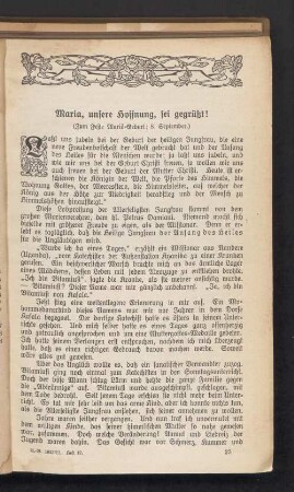 Maria, unsere Hoffnung, sei gegrüßt!