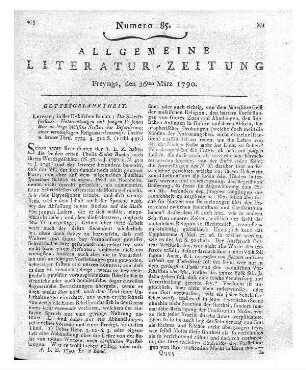 Etwas von dem Geist Pauli und der Apostolischen Christenheit, in zweyen Sendschreiben Pauli an die Epheser und an Titum. Strassburg. [1790]
