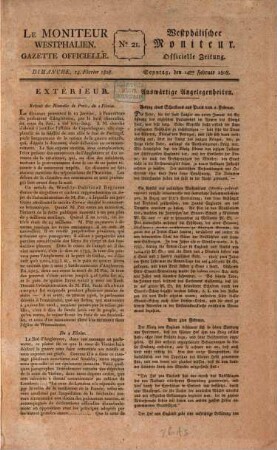Le Moniteur westphalien : gazette officielle = Westphälischer Moniteur : offizielle Zeitung. 1808,2/3