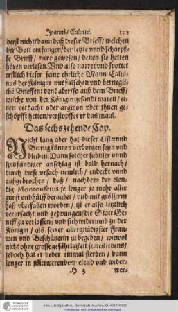 Das sechszehende Cap.