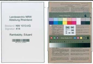 Entnazifizierung Eduard Rambatzky , geb. 15.09.1919 (Reitlehrer)