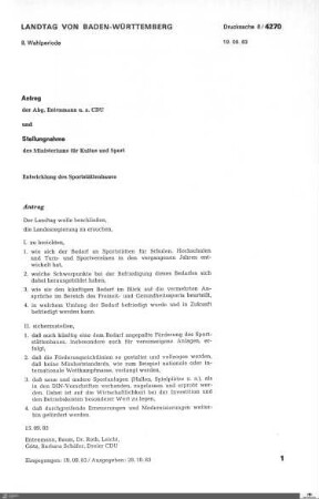 Anträge der CDU zur Förderung von Sportvereinen