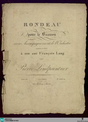 Rondeau pour le basson : avec accompagnement de l'orchestre; oeuv. 24