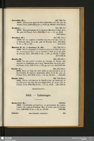552. - Lithologie