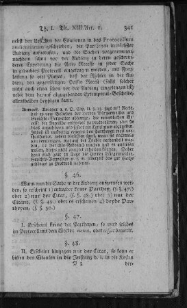 Ferneres Verfahren bey Citationen
