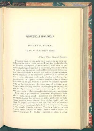 Menudencias filológocas : Serbia y no servía