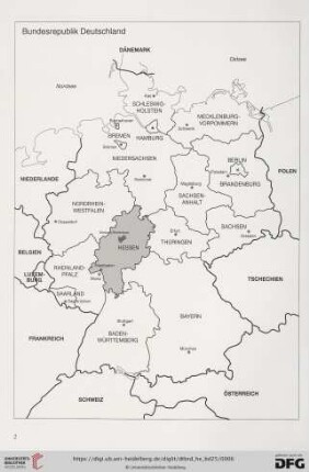 Karte Bundesrepublik Deutschland