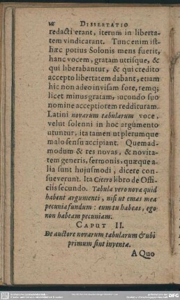Caput II. De auctore novarum tabularum & ubi primum sint inventae