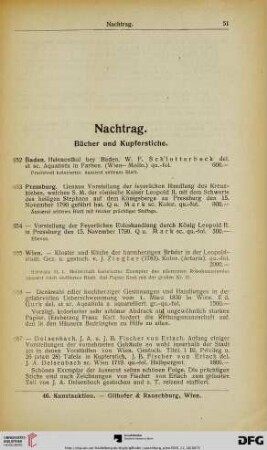 Nachtrag: Bücher und Kupferstiche (Nr. 652-662)
