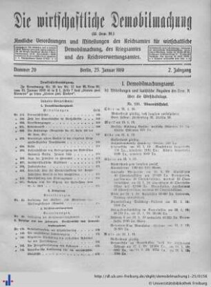 Nr. 20, 25. Januar 1919