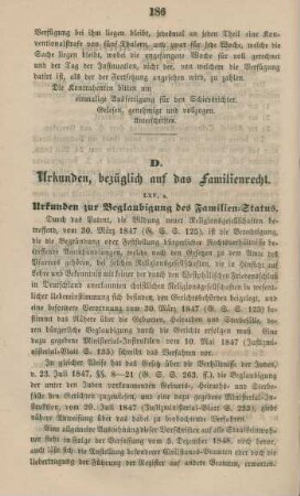 D. Urkunden, bezüglich auf das Familienrecht.