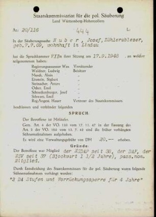 Nuber, Josef