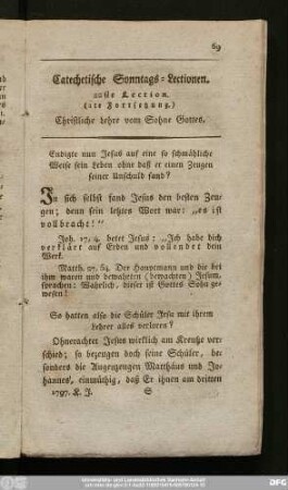 22ste Lection. (2te Fortsetzung.) Christliche Lehre vom Sohne Gottes.