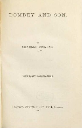 Dombey and Son : With 40 illustr.