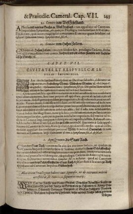 Caput VII. Civitates Et Respublicae Liberae Imperiales