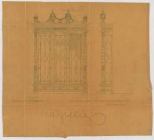 Thiersch, Friedrich von; Wiesbaden; Kurhaus - Schrank im Billardzimmer (Ansichten)