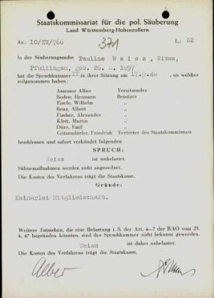 Weiss, Pauline
