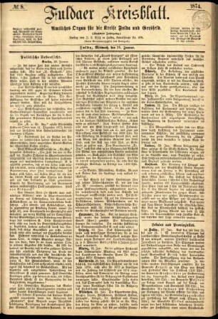 Ausgabe vom Mittwoch, den 28. Januar 1874.