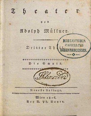 Theater, 3. Die Schuld