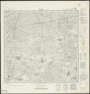 Meßtischblatt 2257, neue Nr. 4055 : Kanig, 1938 : Kanig. - Hrsg. 1901, bericht. 1933, red. Änd. 1938. - 1:25000. - [Berlin]: Reichsamt für Landesaufnahme, 1938. - 1 Kt.