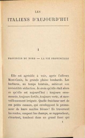 Les Italiens d'aujourd'hui