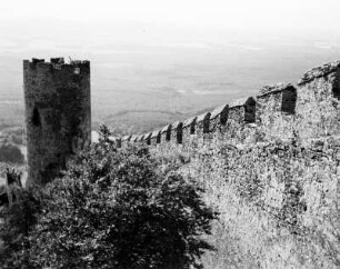 Burg Bösig : Bösig (Bezdez/Tschechien). Burg Bösig (Burg Bezdez). Turm und Mauer