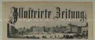 Leipzig - Stadtansicht aus "Illustrirte Zeitung" 17.10.1857, Nr. 746