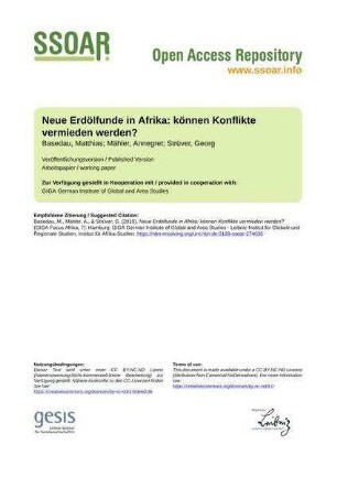 Neue Erdölfunde in Afrika: können Konflikte vermieden werden?