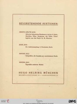 Bevorstehende Auktionen