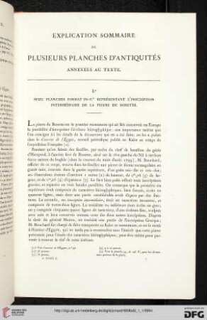 Explication sommaire de plusieurs planches d’antiquités annexées au texte
