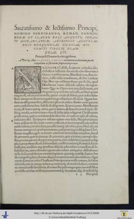 Sacratissimo et lectissimo Principi Domino Ferdinando ...