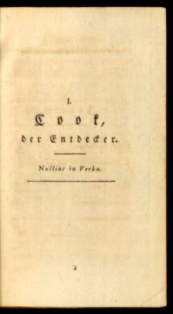 I. Cook, der Entdecker
