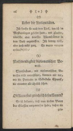 8. Nothwendigkeit diplomatischer Beweise
