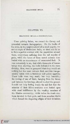 Chapter VI: Brahminee Bulls – Seringapatam
