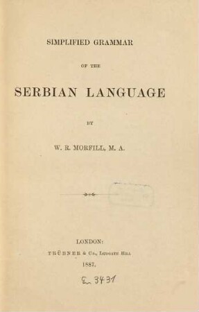 Simplified grammar of the Serbian language