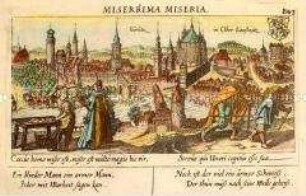 Görlitz, Ansicht mit allegorischer Szene (aus Fürst, Sciographia Cosmica, Nr. B 43)