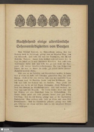 Nachstehend einige altertümliche Sehenswürdigkeiten von Bautzen