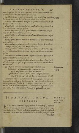 Ioannes Ingolsteterus.