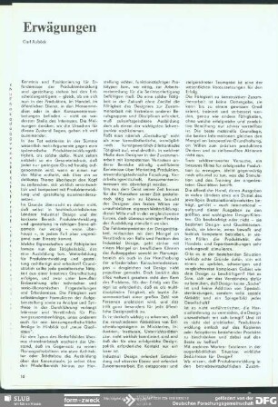 Erwägungen : Formgestaltung in Österreich