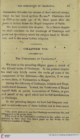 Chapter VII: The Companions of Chaitanya
