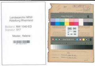 Entnazifizierung Helene Mester , geb. 11.04.1915 ()