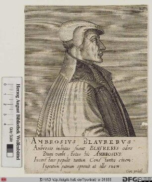 Bildnis Ambrosius Blarer (Blaurer) (von Giersberg)