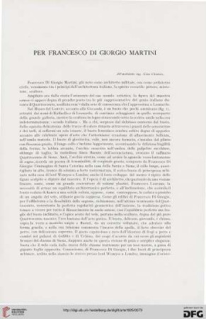 28: Per Francesco di Giorgio Martini