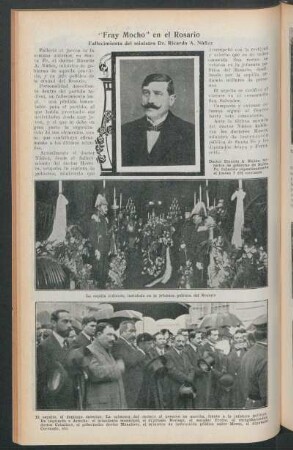 "Fray Mocho" en el Rosario : Falleciiento del ministro Dr. Ricardo A. Núñez