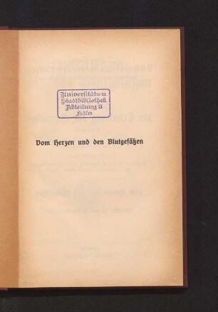 Vom Herzen und den Blutgefäßen
