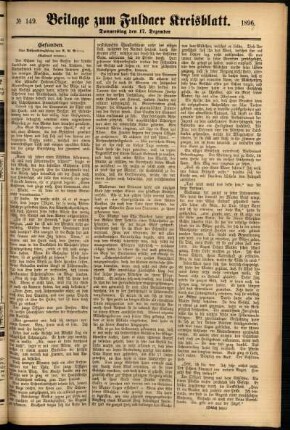 Zweite Ausgabe vom Donnerstag, den 17. Dezember 1896.
