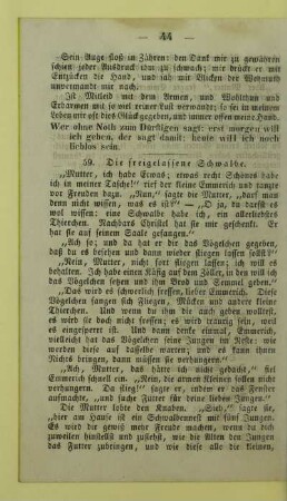 59. Die freigelassene Schwalbe