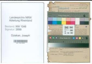 Entnazifizierung Joseph Dziekan , geb. 24.02.1895 (Lehrer)