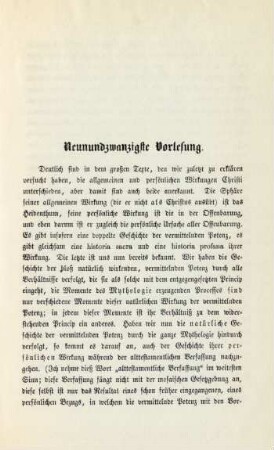 Neunundzwanzigste Vorlesung