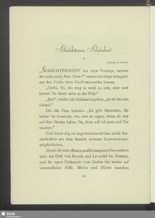 Schüchterne Schönheit